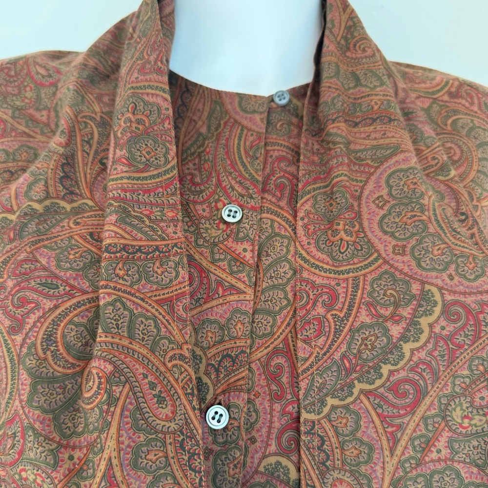 🇮🇹 Roller printed Paisley textile on 100% cotton. 
Museum Quality. - Picture 8 of 9